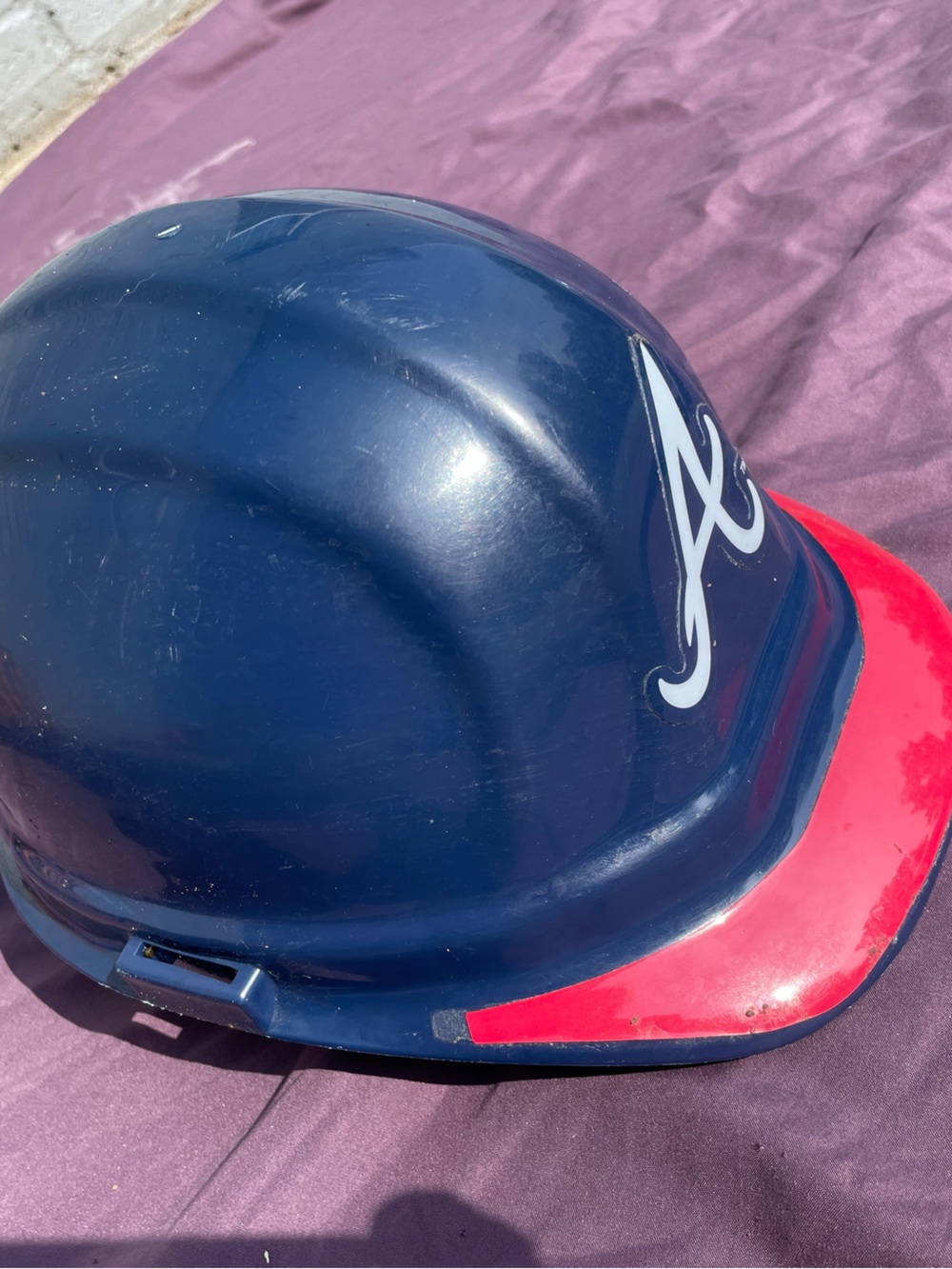 Atlanta Braves Navy and Red Batting Helmet